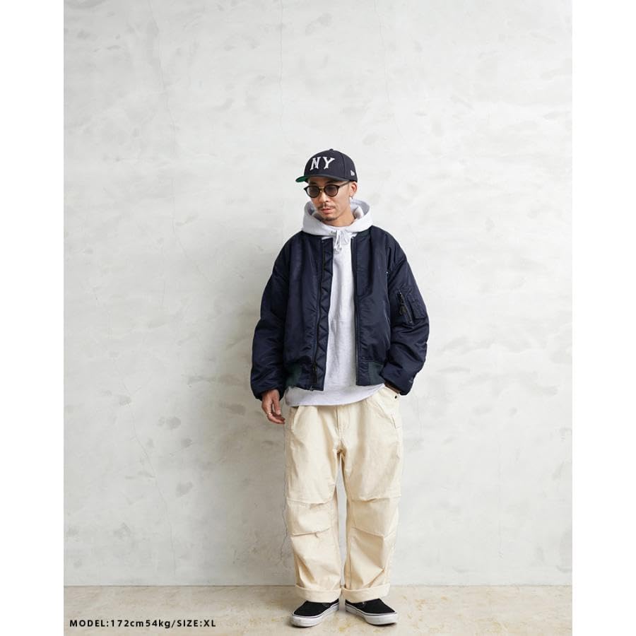 WAIPER US Military First Model Flight Model Inc. MA-1 Jacket, MIL-J-8279 [23WP22] (XXL, NAVY)