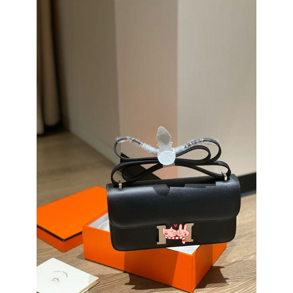 Ep Palmprint Top Layer Cowhide Horizontal Plate Light Luxury Style Single-shoulder Crossbody Women's Bag