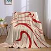 Crimson Flow Flannel Blanket Warm Soft Halloween Christmas Couch Warm Cozy Decorative Decor Gift for All Season