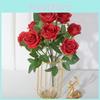 Bouquet Single Of Nine Head Roses Artificial Flowers Wedding And Decor Home