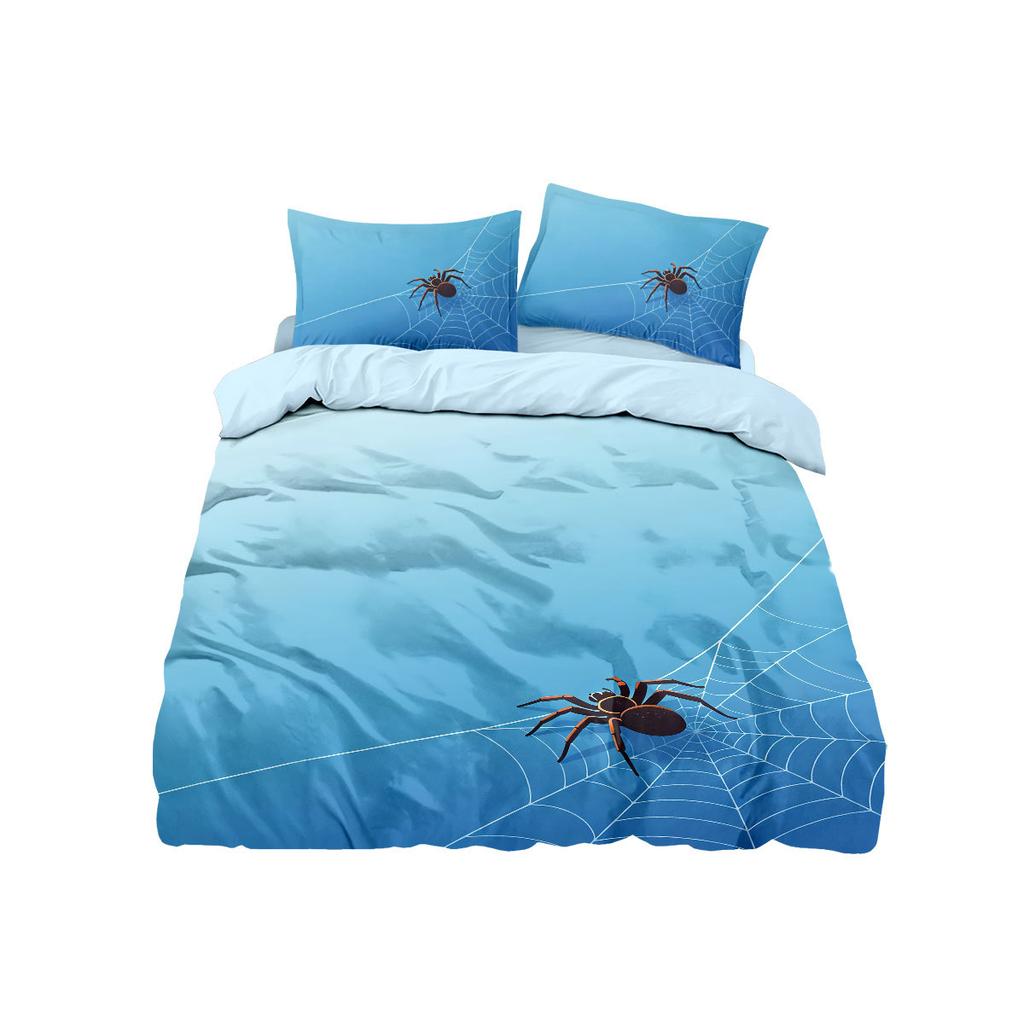 Cyber Style Spider Printed Duvet Cover Set Gothic Style Spider Bedding Set Adult Boy Bedroom Decoration Single Double Large Size