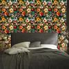 Wallpaper Stained Glass Flowers Gold and Bottle Green 50x1000