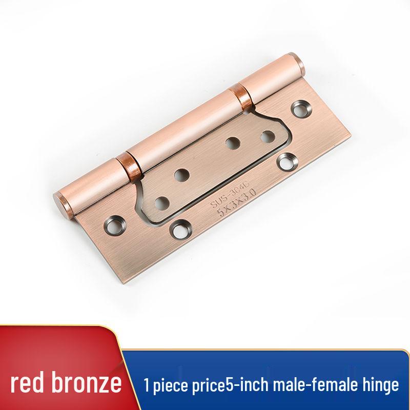 4-Inch Thickened 304 Stainless Steel Mortise-Free Silent Bearing Door Hinge