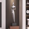 Italian Minimalist Figure Sculpture Large Ornament Luxury Electroplated Vertical Entrance Sculpture TV Cabinet Home Decoration