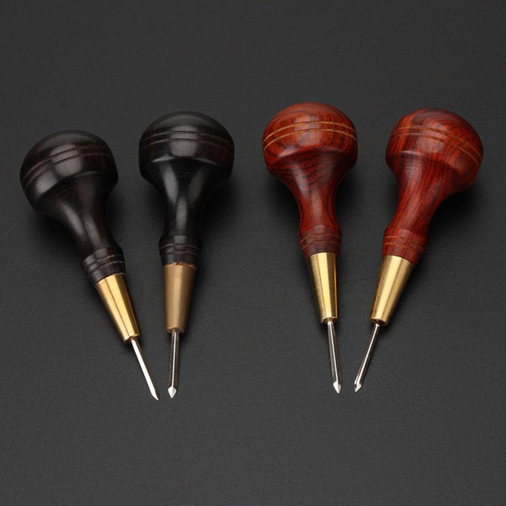 Stitching Awl Tool, Hand Leather Craft Sewing Gourd Shape for Punch Hole , 3mm