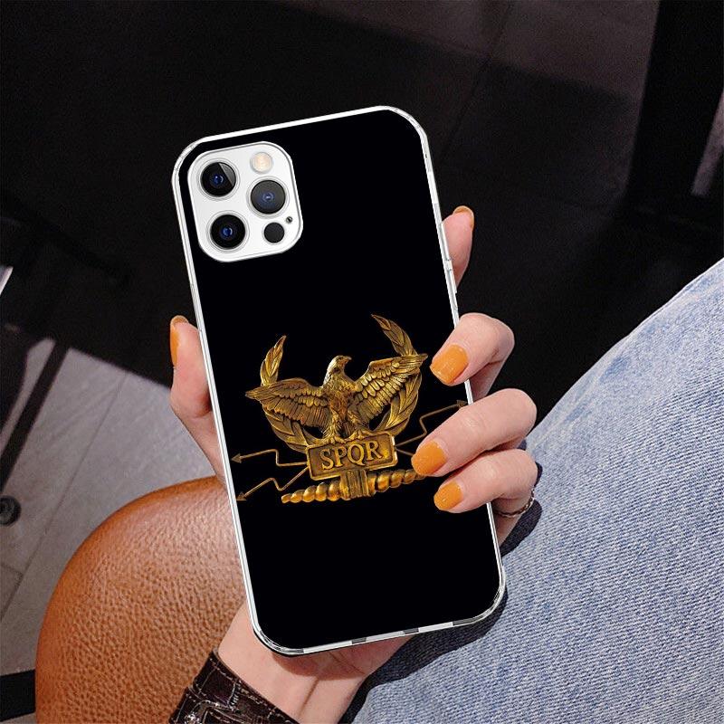 SPQR Roman Imperial Legionv Phone Case For iPhone 17 Air 16 Pro Max 16E 15 + 14 Plus 11 12 13 Mini 7 8 SE Gift Print Cover Funda