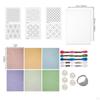 Sashiko DIY Kit Sewing Set Thread Xmas Tree Embroidery Water Soluble Template for Traditional