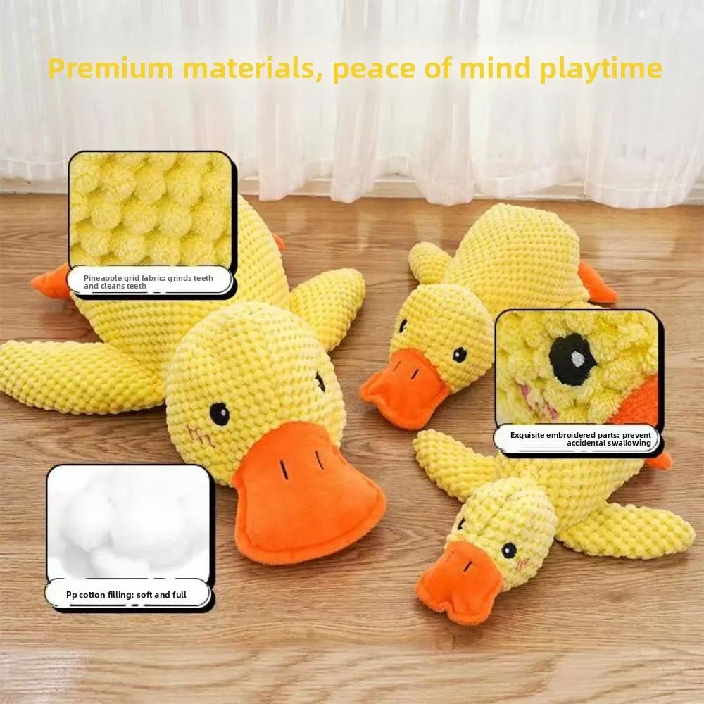 Dog Toys Indestructible Things For Dogs Soft Toy Squeaky Duck Durable Chew Interactive Entertainment Large Puppy Playtime Plush