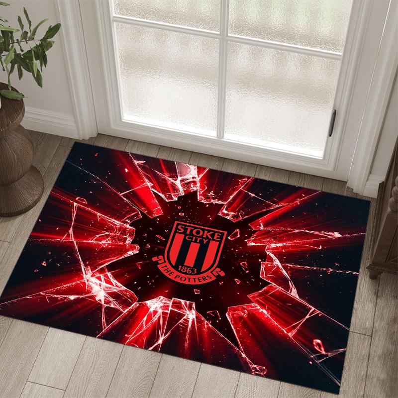 Southampton Football Design Crystal Velvet Carpet Cozy Non?Slip Printed Rug For Bedroom Living Room Entrance