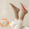 Australian Fleece Mid-calf Socks for Women's Winter, Thickened with Fleece, Double-sided Faux Cashmere, Warm Sleep, Pile Long Socks for Autumn