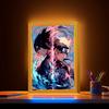 Anime Figure Naruto Light Painting Photo Frame Sasuke Gaara Action Figure Led Night Light Bedroom Decor Christmas Gift Moon Lamp