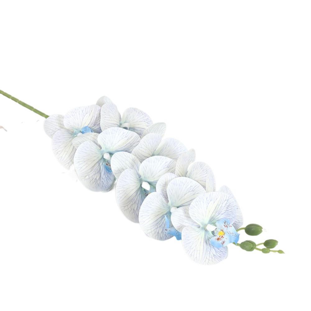 

9 Heads Artificial Phalaenopsis Branch 3D Printing Fake Moth Orchids Home Garden Style 8