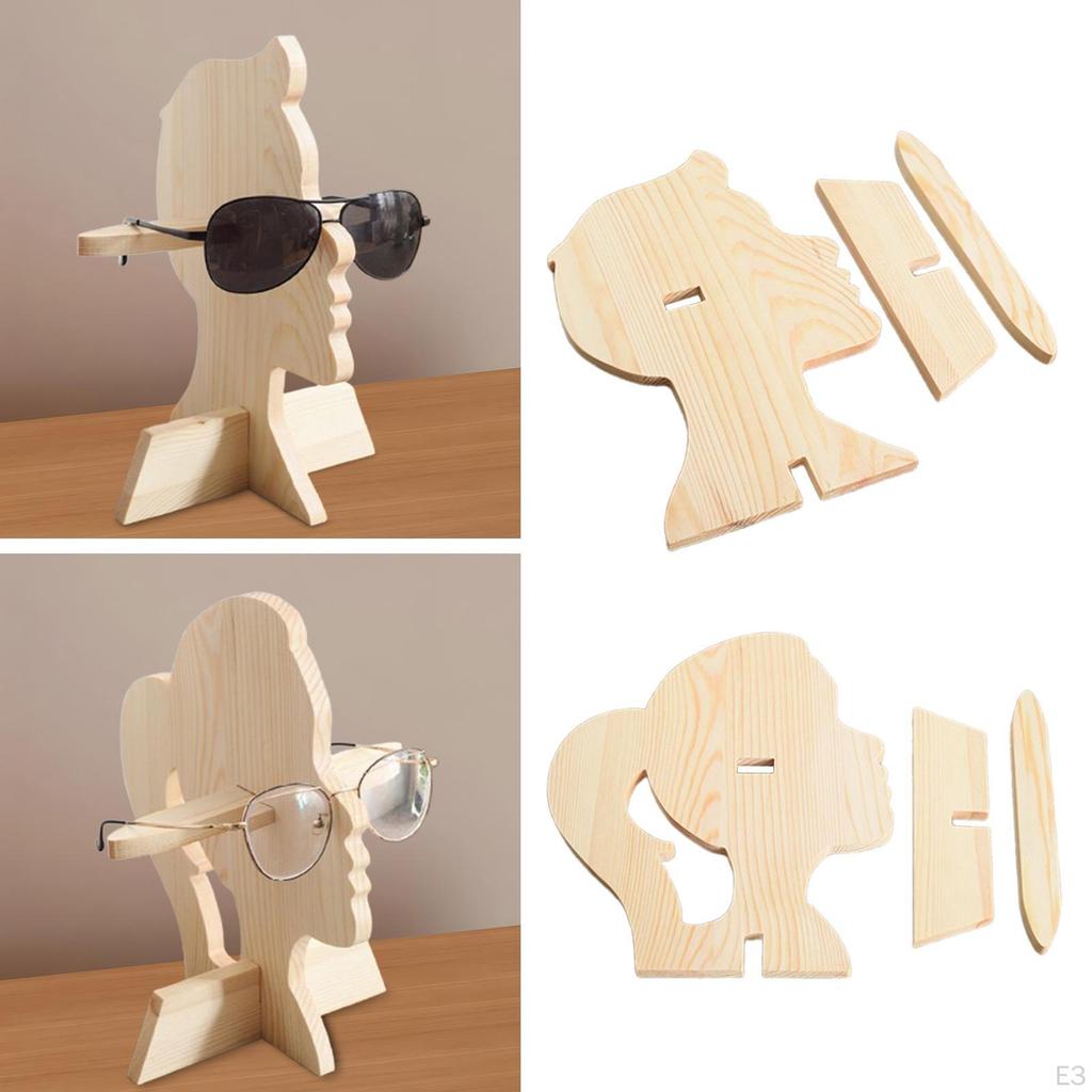 Wooden Eyeglass Holder Display Stand,Sturdy Creative Sunglasses Rack Eyewear Stand for