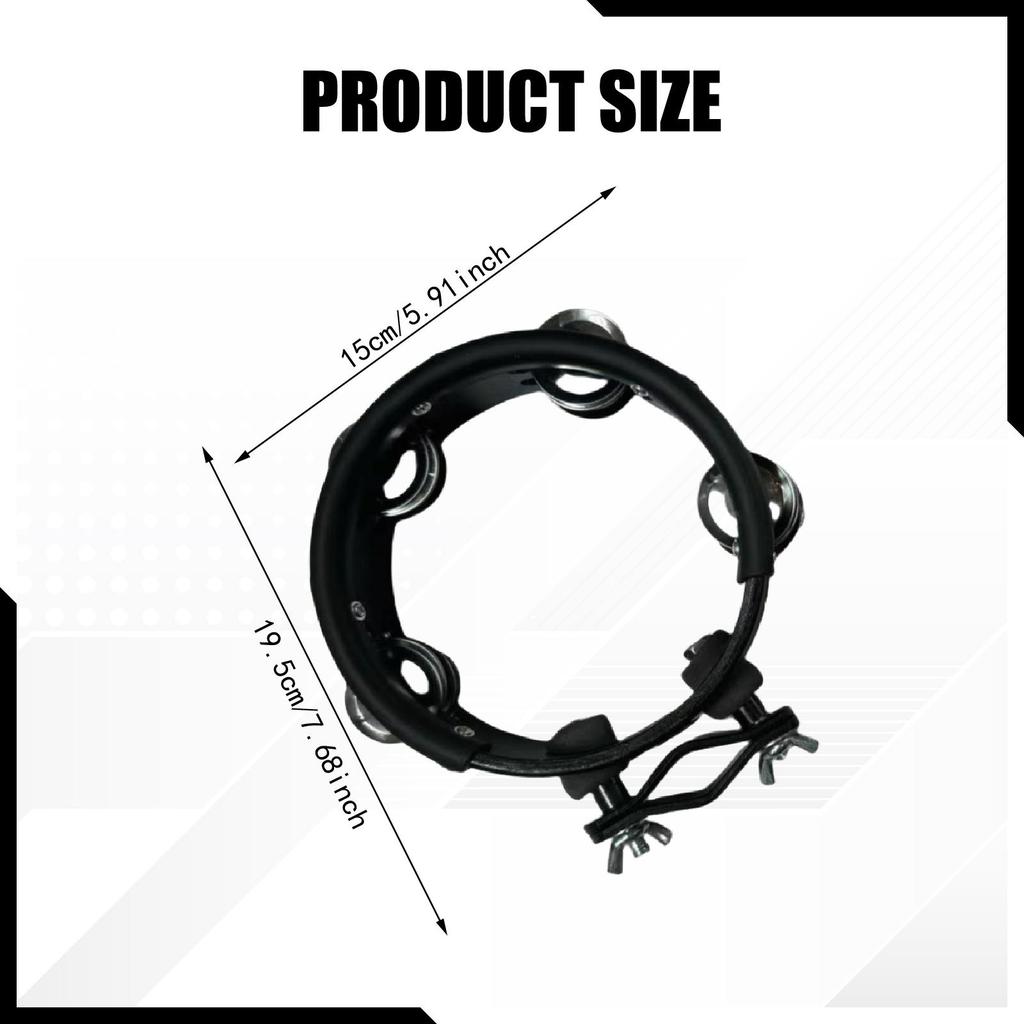 Percussion Tambourine Practical Performance Portable Party Professional Dance for Drum Set Cymbal Stand Handheld Tambourine