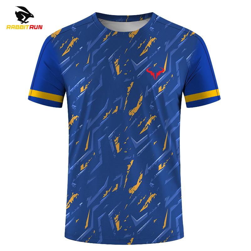 Modische Badminton-Tennis-Serie mit 3D-Druck für Herren und Damen im Freien, neue, kurzärmelige T-Shirts mit Rundhalsausschnitt