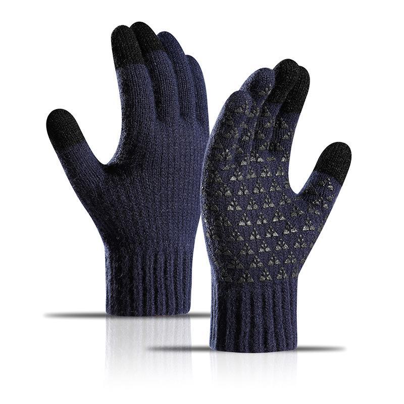 Men's Winter Alpaca Wool Touchscreen Cycling Gloves