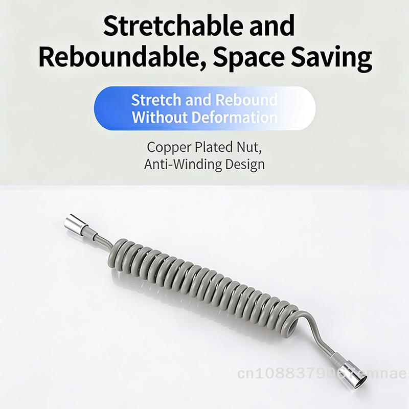 [C3]Toilet Spray Nozzle Bidet Hose Telescopic 1.5/2 Meter Spring Inlet Hose Telephone Line Shower Head Hose