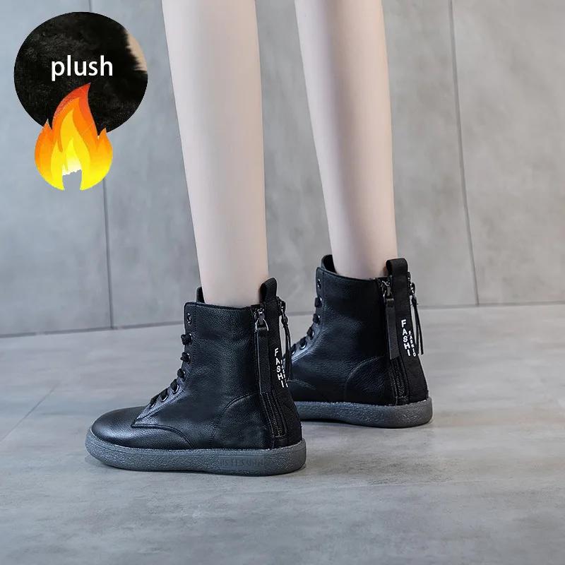 

Fujin 3 см летние сапоги большого размера из натуральной кожи мотоциклетные дизайнерские женские оксфорды мокасины сандалии ботильоны на молнии 42