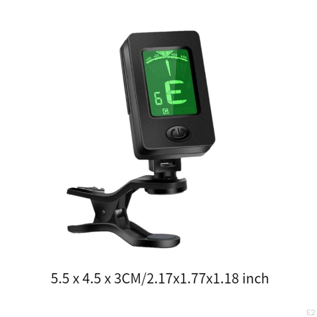 Guitar Tuner Clip On Clamp, Multifunction with LCD Display