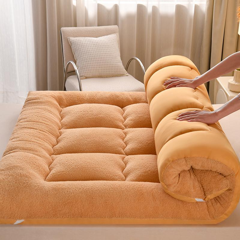 Super Soft Thick Fleece Mattress Topper King Queen Size Winter Warm Plush Mattress Pad with Elastic Band for Single Double Beds