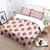 Cartoon owls and heart backdrop Bedding Set for Kids Luxury Gift 3pcs Digital Print Comforter Set Soft Comfortable Breathable