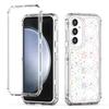 For Samsung Galaxy S24 FE Case Clear Acrylic TPU Hybrid Phone Cover with Laser-printed Film