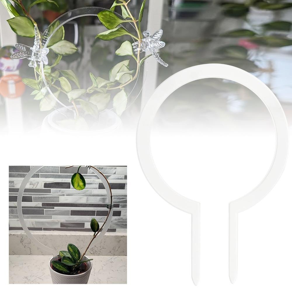 1pcs New Transparent Plant Trellis Plastic Round Plant Auxiliary Support Plant Support Frame Indoor