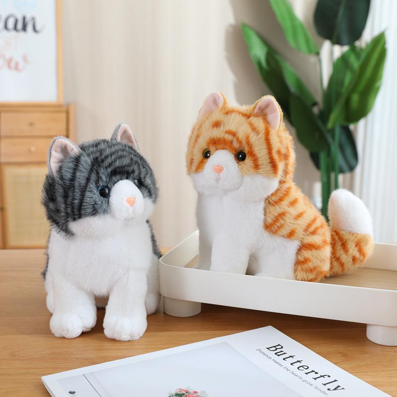 Cute simulation cat doll plush toy cute kitten doll children soothing rag doll birthday gift