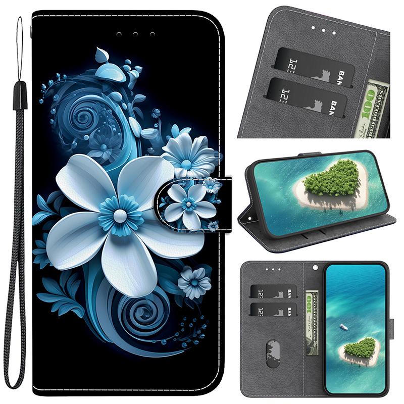Stand Flip Wallet Case for Xiaomi Poco X6 X3 PRO X7 X6 5G X5 X4 PRO 5G X4 GT X3 NFC X3 GT Flip Painted Pattern Wallet Case