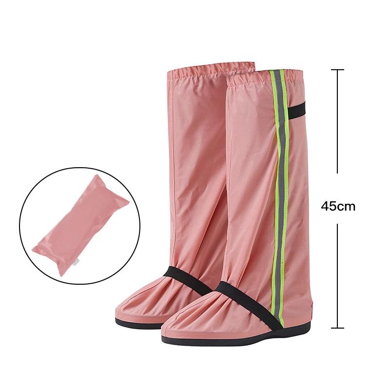 Waterproof Shoe Covers 1Pair Reusable Non-Slip Snow Rain Boot Shoe Covers with Zipper and Reflector Rain Gear for Hiking Fishing