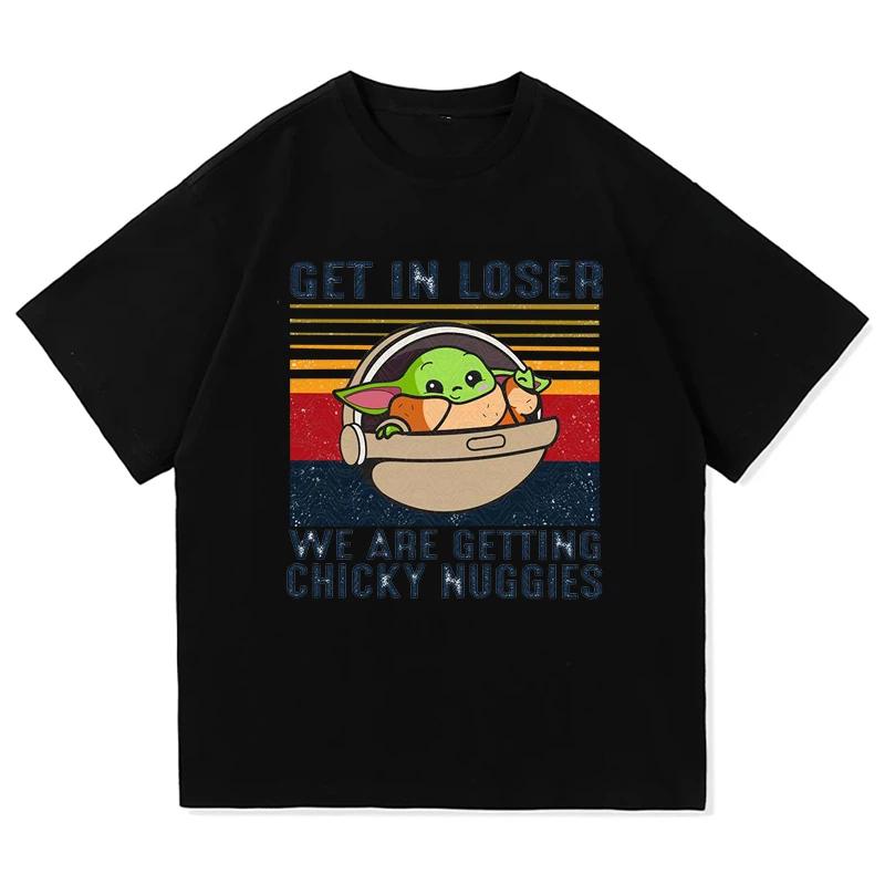 Starwars Baby Yoda Graphic Print T-shirts Men Women Clothing Summer Cute Casual Fashion Streetwear Oversize O-Neck Short Sleeve Tops Tees