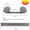 Under Door Draft Stopper 37 Inch Cuttable And Washable,twin Door Draft Black