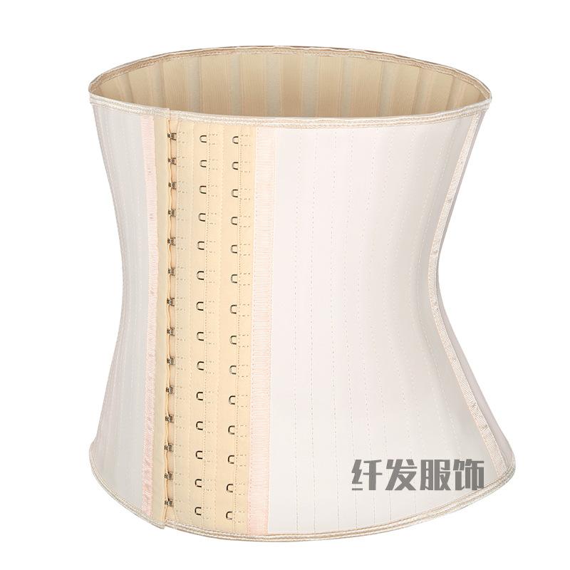 Glossy Latex 25 Bones Waist Trainer Buckle Fitness Tummy Control Body Shaper