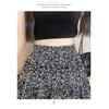 Qooth Summer Floral Pleated  A Line Sweet Mini Ruffle Skirt Tiered Elastic Waist Bud Skirt QT2627