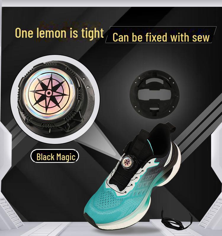 Rotating Button Elastic Shoelaces – Easy, Fast, Lazy Fit for Kids' Sports Shoes