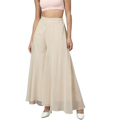 Women’s Georgette Flared Freesize Sharara Palazzo Pant (One Size)
