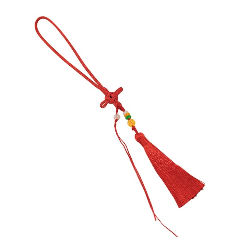 Colorful Tassels Keychain Pendant Phone Strap Chinese Knot Design Stylish Accessory For Keys Backpacks or Phones