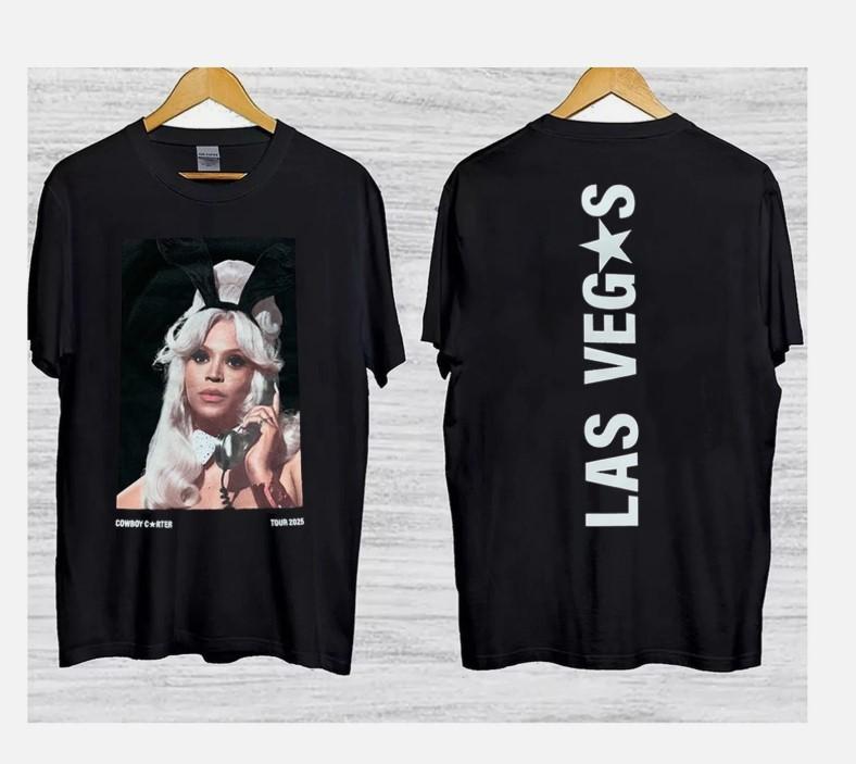 1 new  Beyonce Las Vegas Merch Cowboy Carter Tour 2025 reprint T-Shirt Unisex T-Shirt XXL