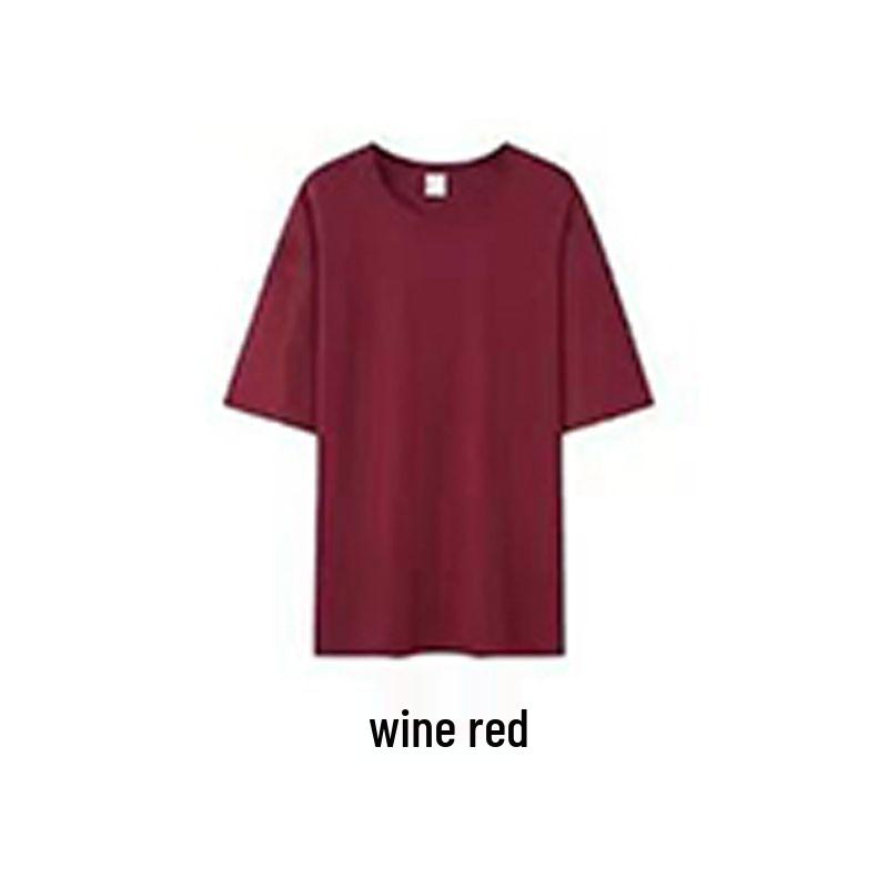 Kinder-T-Shirt aus reiner Baumwolle, einfarbig, kurzärmelig, mit individuellem Aufdruck, perfekt für Kindergarteneinheit oder Event-Kleidung. 170 cm claret