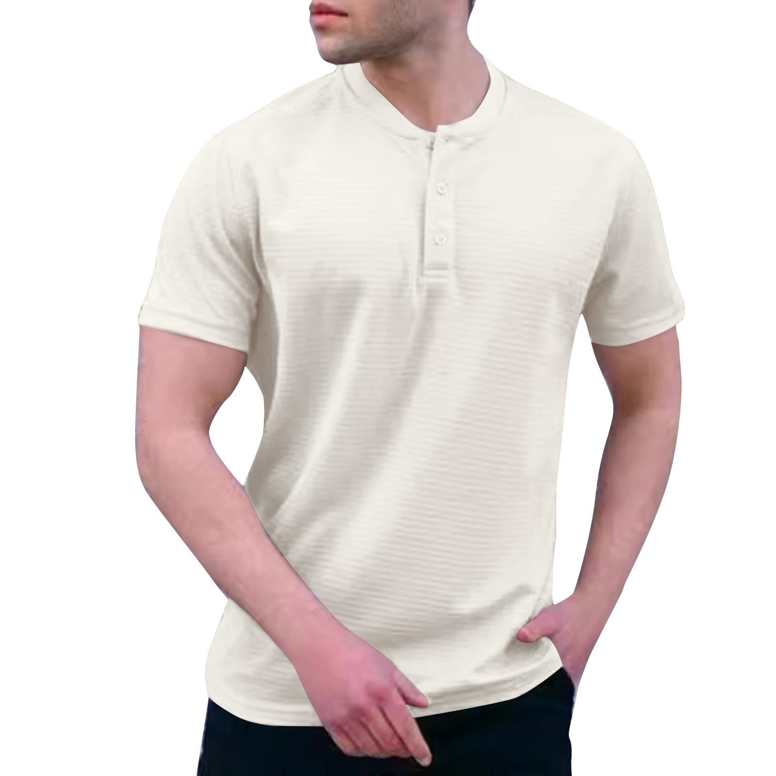 

Мужские летние однотонные клетчатые ретро-топы с коротким рукавом, мужские повседневные модные топы M хаки