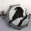 Raven on Branch: Mystical Black and White ArtworkUmbrella, Portable 3-Fold Compact Umbrella,Christmas Gift ES404