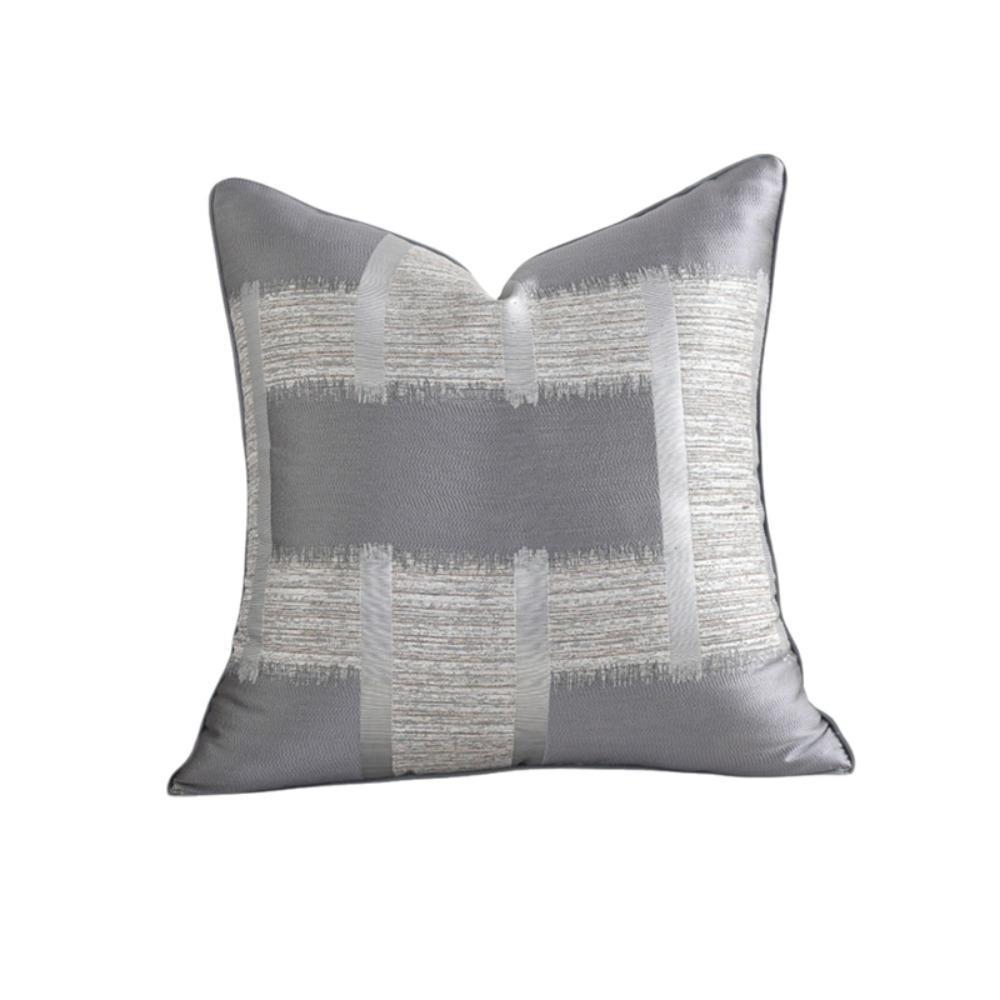 Geometric Weaving Patterns Silk Texture Throw Pillow Cover Zipper Closure Cushion Cover Sofa