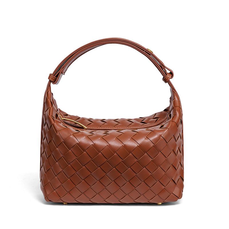 Borsa a mano tessuta a mano transfrontaliera nuova fresca temperamento borsa a tracolla stile casual orizzontale borsa da sottoascellare
