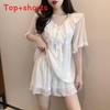 Pure Desire Sleepwear Set With Chest Padding For Summer Comfort And Home Use