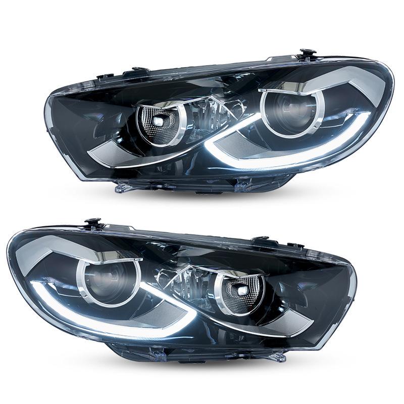 

09-17 Volkswagen Scirocco Upgraded Dual-Beam Projector LED Headlights with DRL Pair