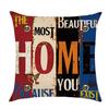 Mediterranean Letter Home Love Pillow Case Cushion Cover Sofa Bed Car Decoration