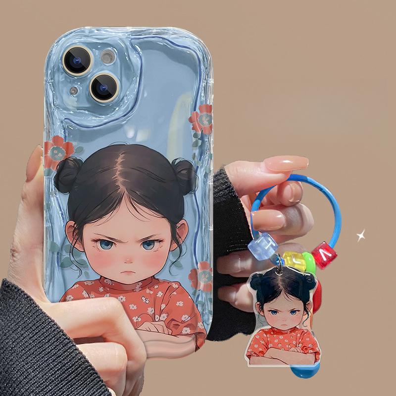 Anhänger im chinesischen Stil für Mädchen, passend für Apple 15 Handyhülle Iphone14/13 Transparentes Silikon 12 Niedlich Xs Rundumschutz 7
