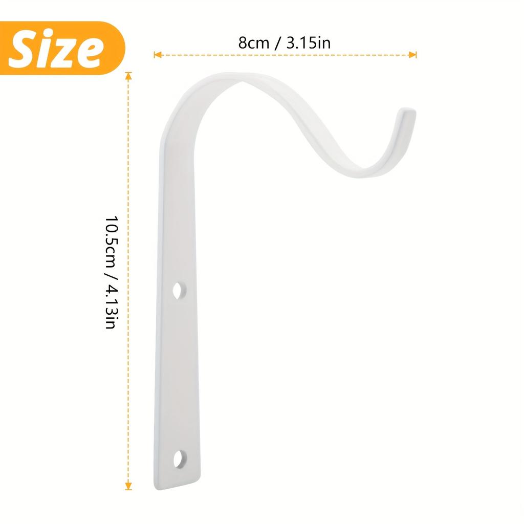 1/4/6 Pack Plant Hanger Bracket, Iron Wall Hooks Decorative Coat Hook For Hanging Planter, Lanterns, Mason Jar,  Indoor Outdoor Rustic Home Decor