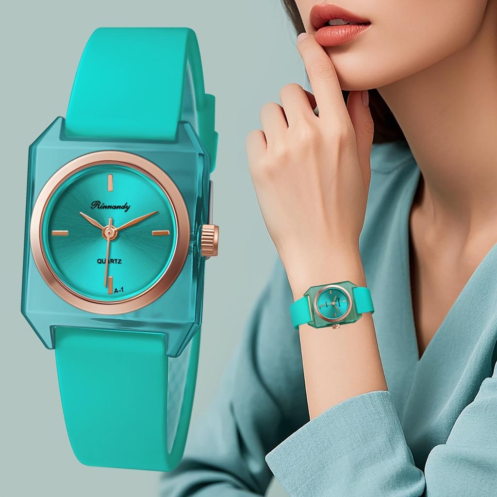 Fashion Rectangle Women Quartz Watch Simple Silicone Band Ladies Wristwatch for Girls Students Reloj Mujer