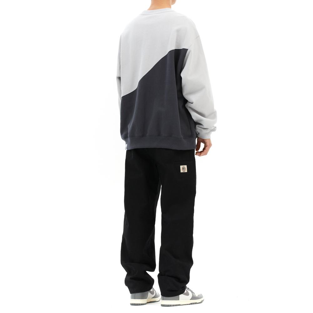 MAHAGRID Color Block Sweatshirt Gray(Mg2Dsmm445A)